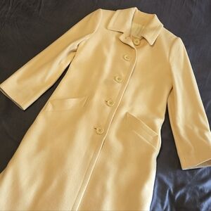 Vintage Jacobson's Cream/Ivory Cashmere Coat
